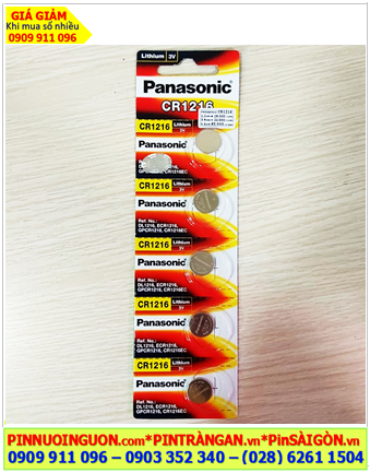 COMBO MUA 01vỉ Pin Panasonic CR1216 Lithium 3V chính hãng _Giá chỉ 85.000đ/Vỉ 5viên